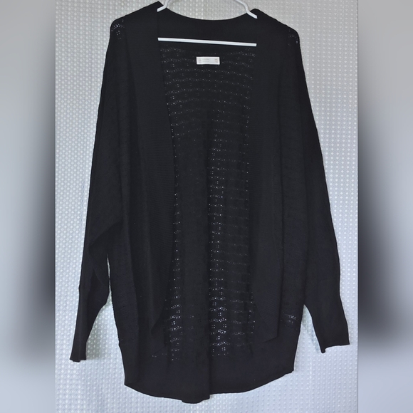 LC Lauren Conrad Black Cardigan Lightweight Rounded Hem Casual Layering - Picture 5 of 8